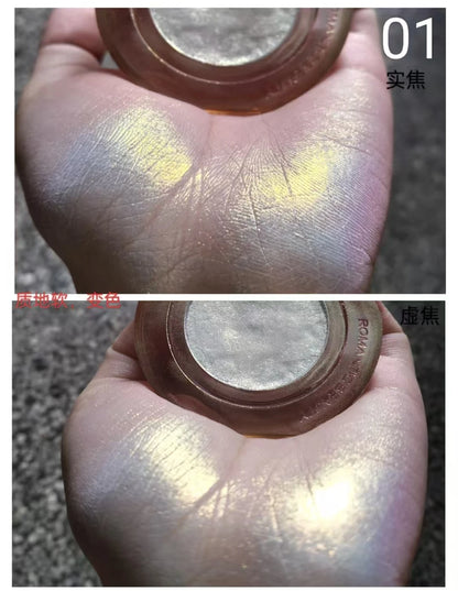 RMT High Gloss Chameleon Highlight Matte Purple Fine Powder Cream Blusher Shiny Face Brightening Integrated Plate ROMATIC Makeup