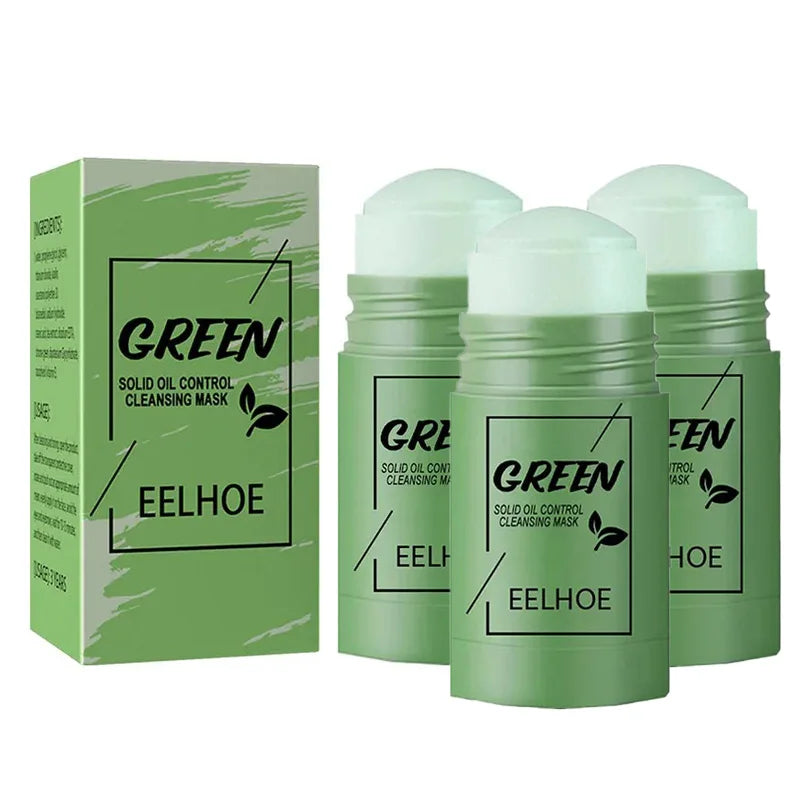 Green Tea Cleansing Solid Face Mask Stick Cleans Pores Remove Acne Blackhead Oil Control Lighten Moisturizing Beauty...