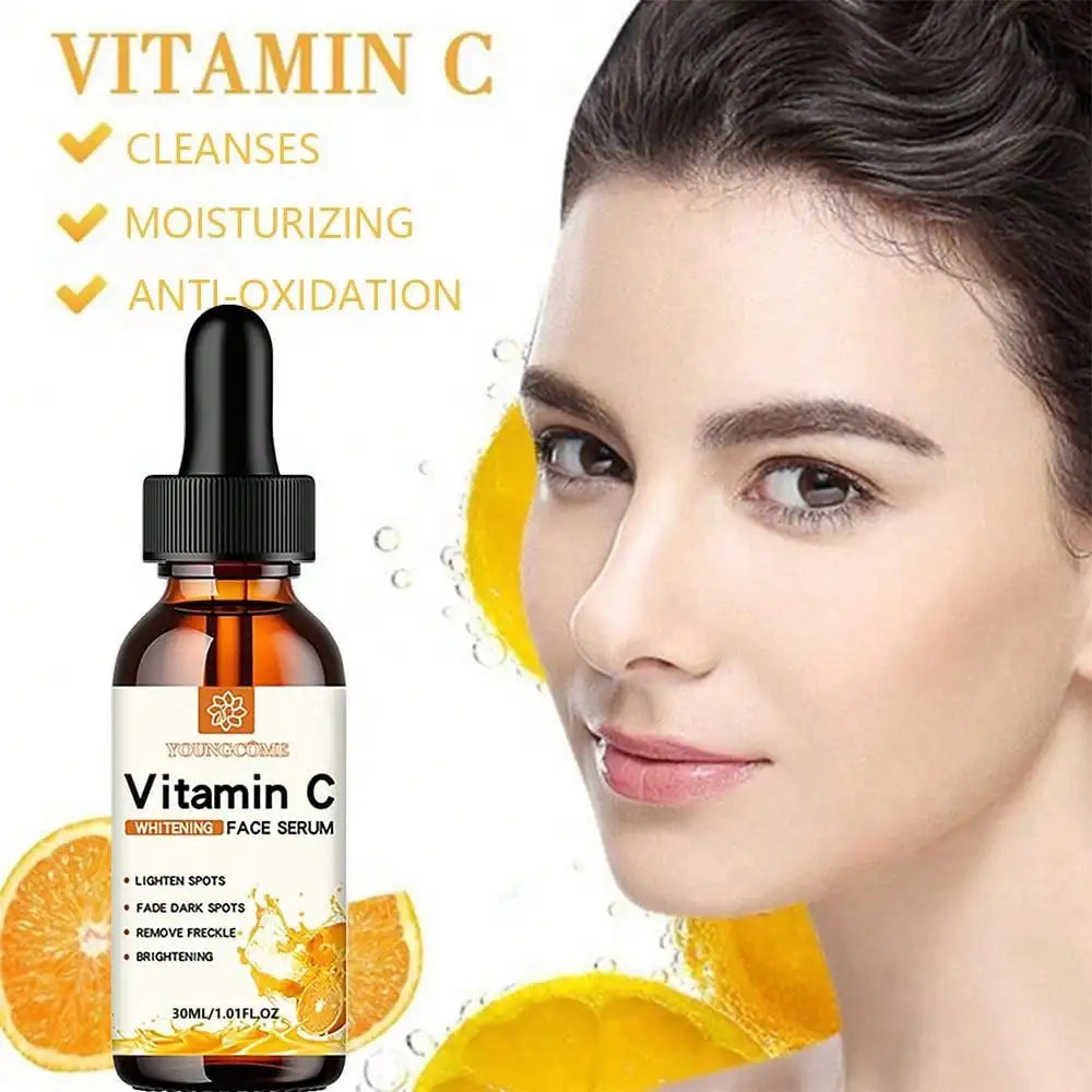 Vitamin C Facial Essence Contains Hyaluronic Acid Dark Spot Remover Moisturizing Repair Anti-aging Essence Facial Skin...