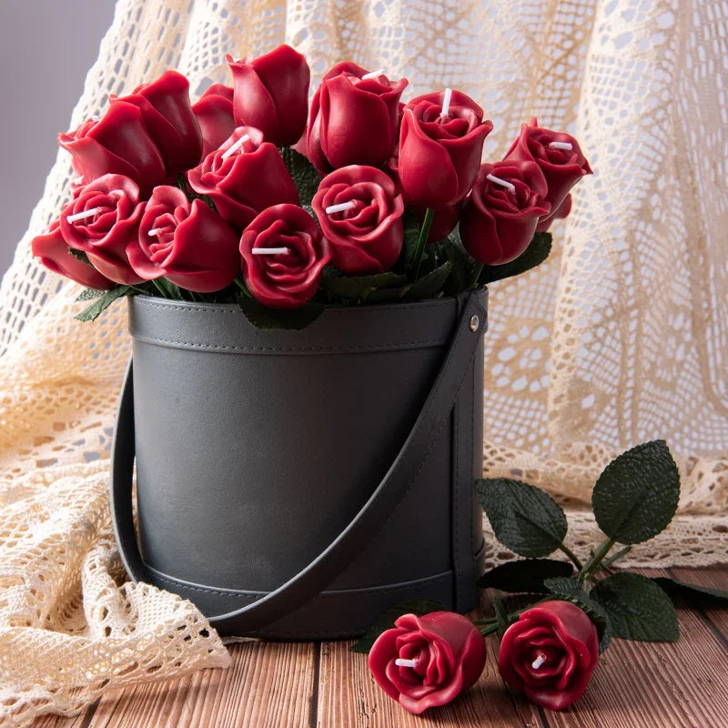 Rosette Scented Candles, Simulated Flower Home Wedding Party Decorations, Desktop Perfume Accessories, Holiday Birthday Gifts