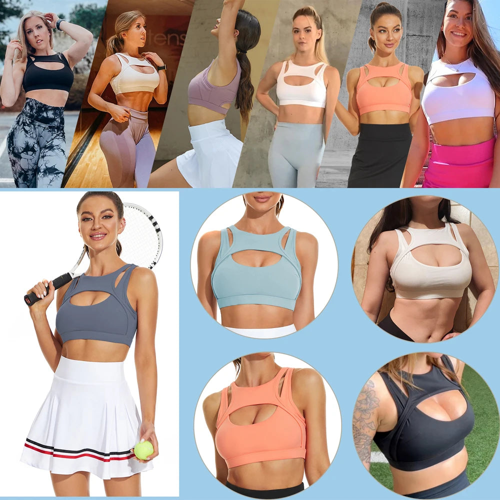 Removable Cups Sports Bra Shockproof Running Fitness Anti-sagging Upper Collection Soft Support High-strength Women's Yoga Vest - Kimlud