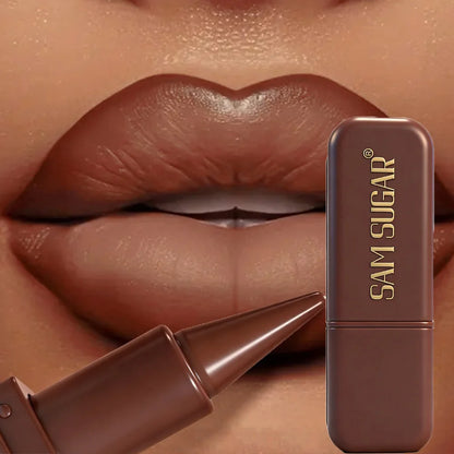 1PC Professional Lipstick Waterproof Lips Makeup Long Lasting Pigment Chocolate Brown Red Lipsticks Velvet Matte Tint...