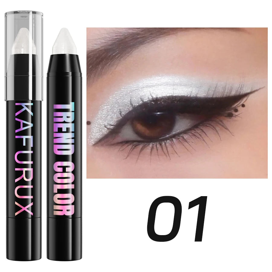 19 color 1pcs Smoky Dark Green Eyeshadow Pen Stick Waterproof  Metallic Glitter Eye Shadow Highlighter Pencil Makeup Tool Cosmet