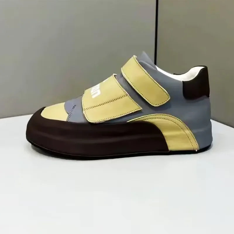 Sneaker Casual Men Designer Cover Bottom Board Shoe Fashion Microfiber Leather/Mesh Breathable Increased Internal Platform Shoes