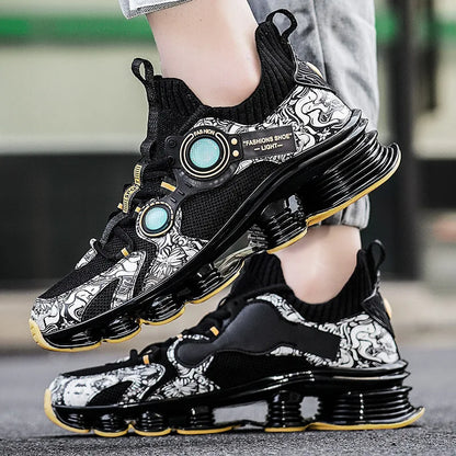 YRZL Men Sneakers Tenis Luxury Designer Shoes Mens High Quality Platform Sneakers Fashion Blade Loafers Running Shoes for Men