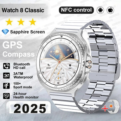 Fashion Watch 8 Ultra Classic GPS Smart Watch Compass Rotating Dial NFC HD Call Chat GPT 3ATM Waterproof 100+Sports Smart Watch