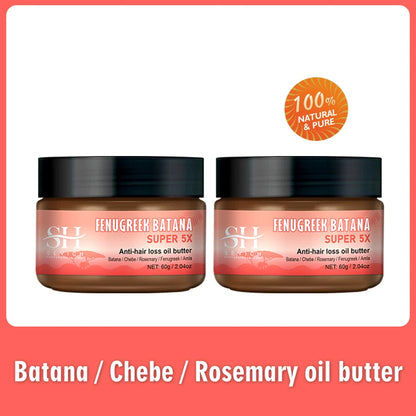 Naturals Anti-Hair Loss Oil Super 5x set African fast hair growth Chebe Batana oil butter  Fenugreek hair regrowth treatment