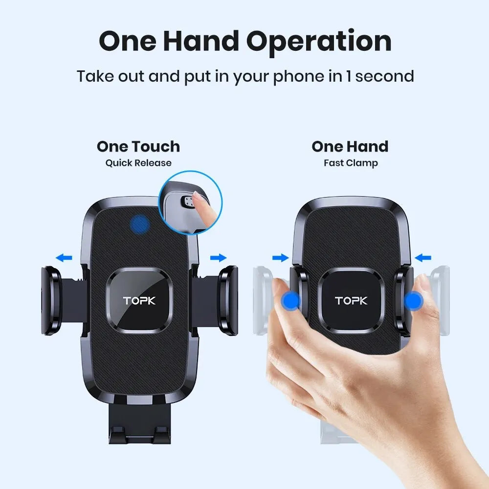 TOPK Car Phone Holder Mount for Car Air Vent Universal Hands Free Automobile Cell Phone Holder Fit for iPhone Smartphone...