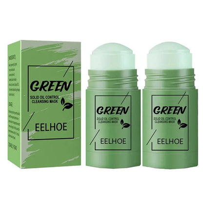 Green Tea Cleansing Solid Face Mask Stick Cleans Pores Remove Acne Blackhead Oil Control Lighten Moisturizing Beauty...