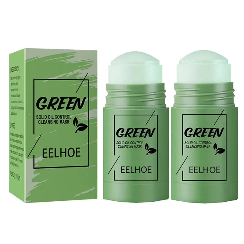 Green Tea Cleansing Solid Face Mask Stick Cleans Pores Remove Acne Blackhead Oil Control Lighten Moisturizing Beauty...