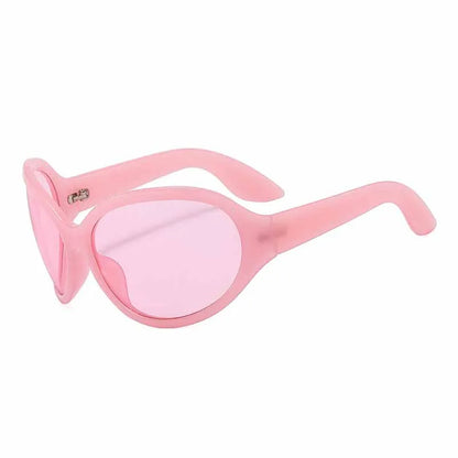 Fashion Luxury Brand Oversized Oval Y2K Punk Sunglasses Men Women Trend Hip Hop Personality Outdoors Driving Sunglasses UV400 - Kimlud