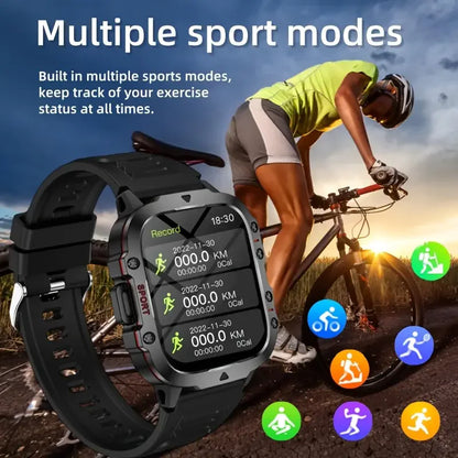 2025 New Men Women Smart Watch Flashlight 1.81” HD Display AI Voice Bluetooth Call Sports Watches Health Monitor Smartwatch Men