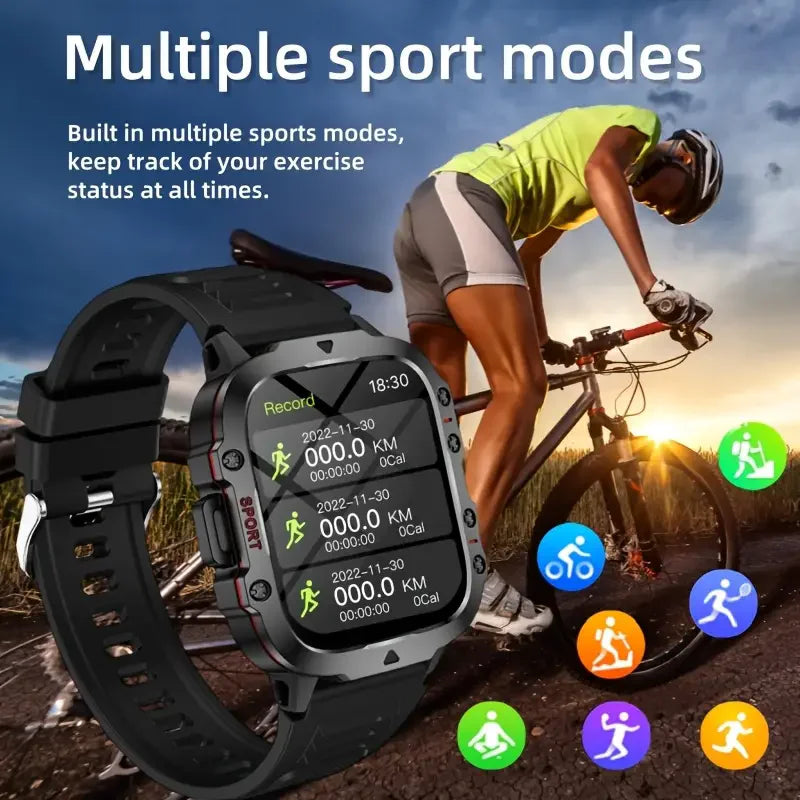 2025 New Men Women Smart Watch Flashlight 1.81” HD Display AI Voice Bluetooth Call Sports Watches Health Monitor Smartwatch Men