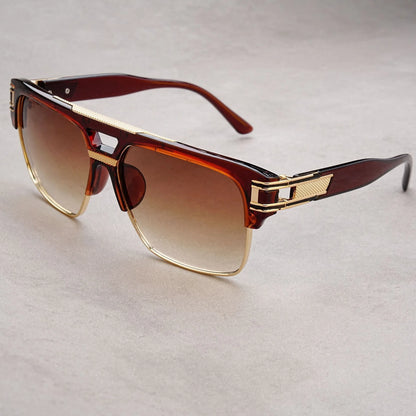 European And American Fashion Sunglasses Transparent Frame Glasses Cross Border Men And Women Retro Square Frame...