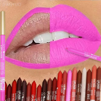 20 Color Waterproof Matte Lipliner Pencil Natural Violet Pro Lip Liner Makeup Nude Lips Contour High Pigment Lipstick Cosemetics