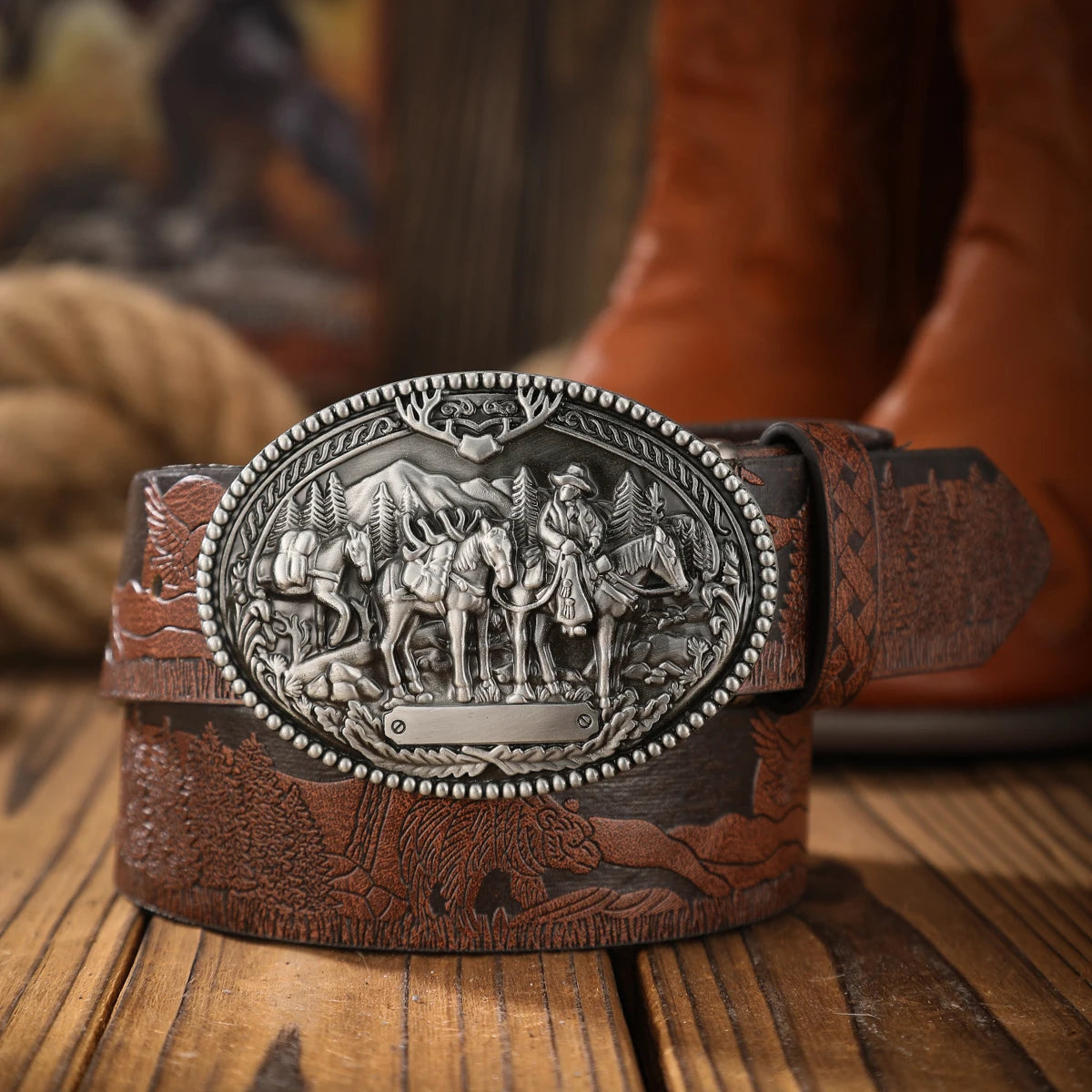 Vintage meets fashion! PU alloy buckle belt, suitable for both men and women, to create a personalized Western style |...