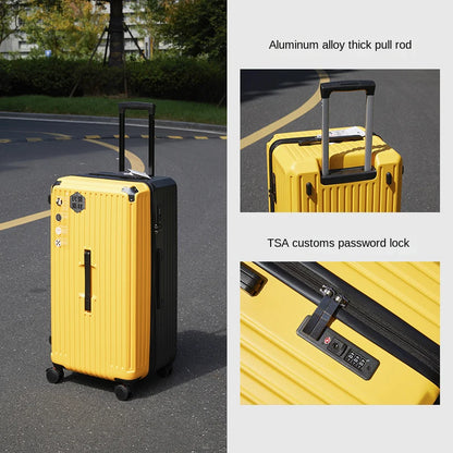 Suitcase 30" Large Capacity Luggage Men and Women Universal Five-wheeled Password Trolley Case Student Travel Luggage carrier