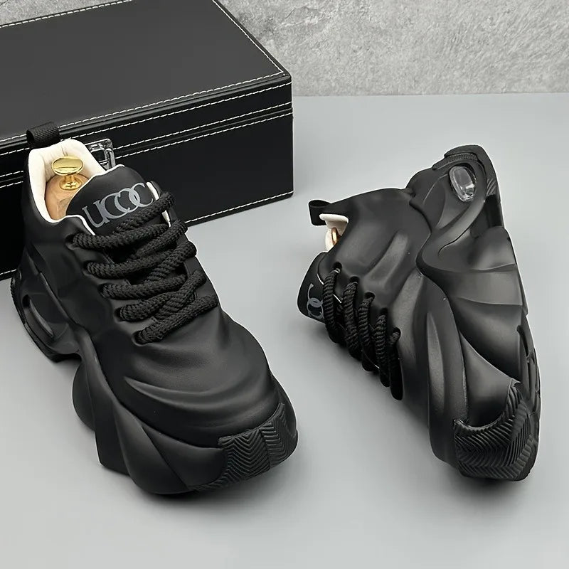 Fashionable Men's Shoes, 2025 Autumn Sports and Leisure Dad Shoes, Versatile Thick Soled High Rise Minimalist Board...