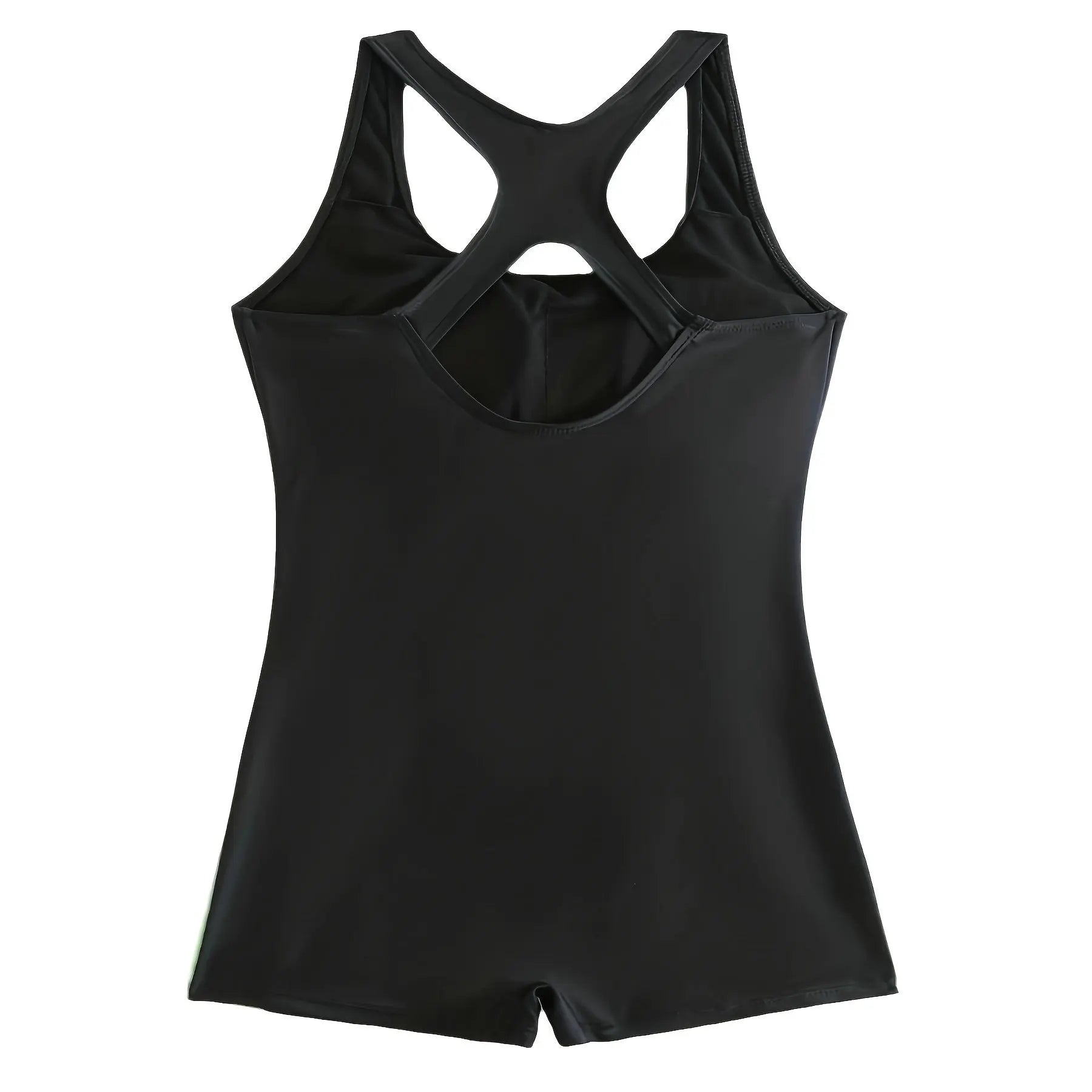 Conservative One-Piece Swimsuit Women's Slimming Belly Cover Backless Side Color Block Flat Bottom Swimwear for Women - Kimlud