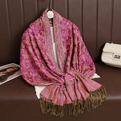 Luxury Brand Autumn Cashmere Pashmina Shawl Lady Wrap Warm Winter Scarves Design Print Female Foulard Cotton Stoles...