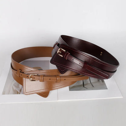 Real Leather Wide Waistband Fashion Versatile Decoration Waist Accessories Women's Waist Seal Dress Coat Pure Cowhide...