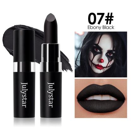 12 Colors Waterproof Blue Matte Lipstick Makeup Green Black Lipstick Long-lasting Purple Lip Stick Halloween Cosmetics for Women