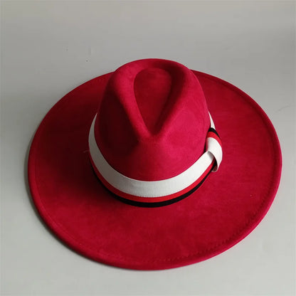 Grayish Brown Suede Hat Wide Brim 2026 NEW Fedora Hat Men Women Autumn Winter Felt Hats Classic Church Fedoras Chapeau...