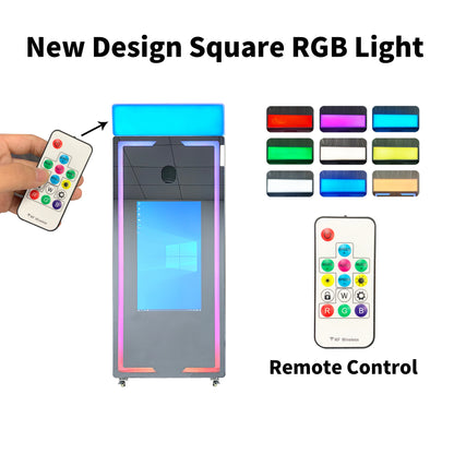 65 inch Mirror Photo Booth Machine with Camera and Printer Portable Magic Mirror Selfie Touch Screen LED Frame Kiosk |...
