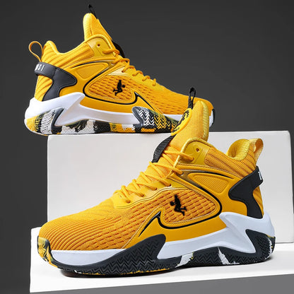Men's Basketball Shoes Breathable Cushioning Non-Slip Wearable Runing Shoes Gym Training Athletic Basketball Sneakers for Women