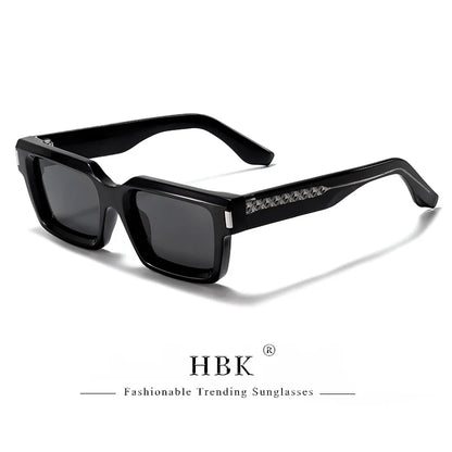 HBK Punk Vintage Square Men's Sunglasses Brand Design Small Frame Sun Glasses Party Travel Glasses Gift Ideal Choice - Kimlud