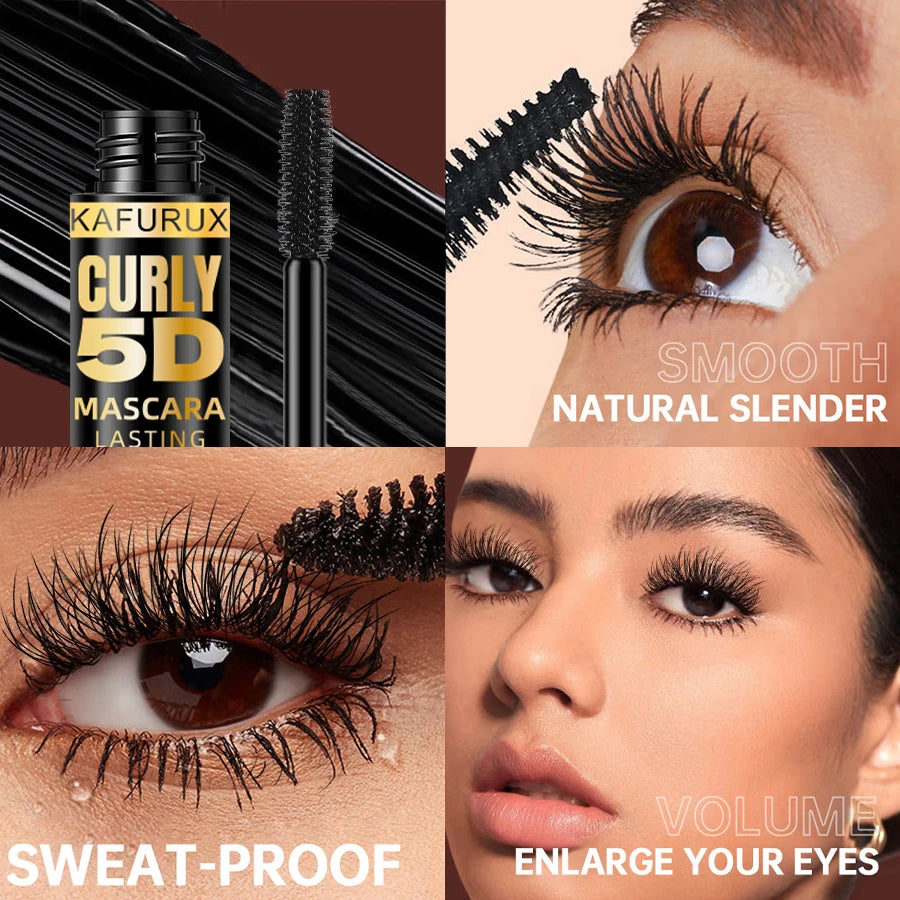 9 Colors 5D Silk Mascara with Big Eye Waterproof Lengthened Sweat-proof Long Lasting Purple Green Black Mascara Korean...