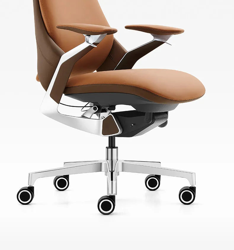 Computer Relaxing Office Chair Ergonomic Mobile Wheels Leather Office Chair Backrest Modern Sillas De Oficina Library...