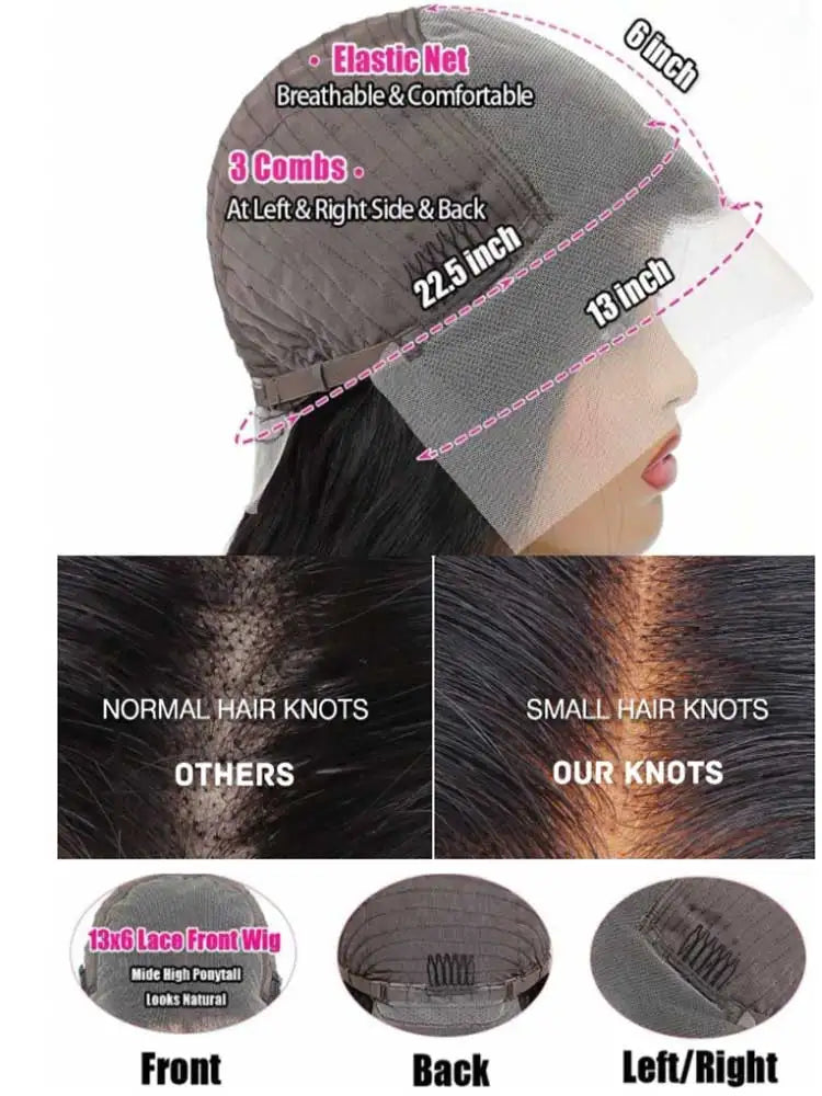 Raw Peruvian Body Wave 250% Density 40 42 inch 13x6 HD Lace Front Human Hair Wigs 13x4 Frontal Wigs Women Glueless Closure Wigs