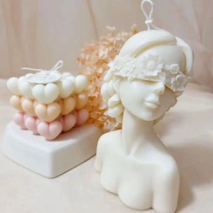 European Style Artistic Aromatherapy Candle Creative Wedding Dress Blindfolded Girl Design Aromatherapy Candle Birthday Gift