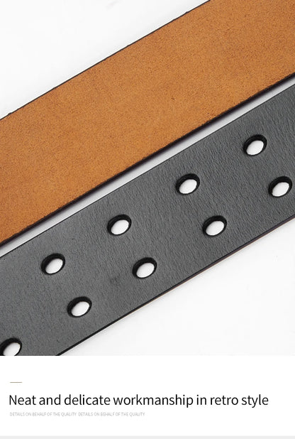 BISON DENIM Men Belt High Quality Leather Belt For Men Genuine Leather Strap Luxury Pin Buckle Fancy Vintage Jeans Belt For Men - Kimlud