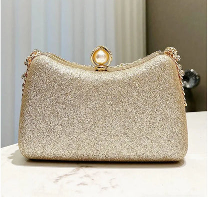 Fine Rhinestone Diamond Inlay Dinner Evening Bag Retro Luxury Gold Silver Blue Small Clutch for Women Wedding Party...