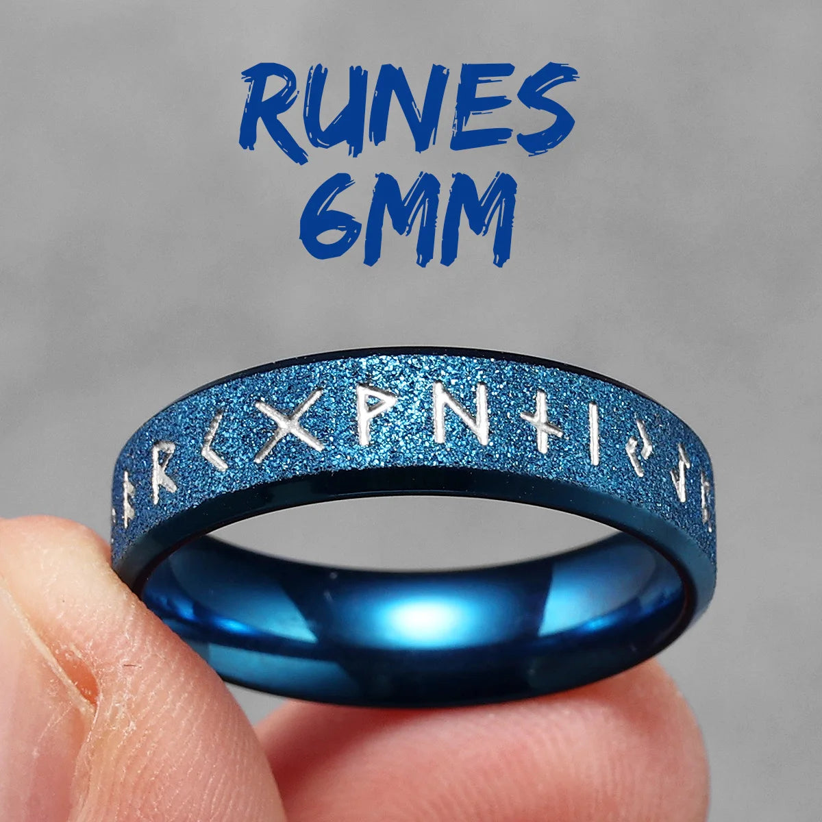 Viking Runes Simple Matte Shiny Stainless Steel Men Rings Punk New In For Male Women Fashion Jewelry Creativity Gift Wholesale