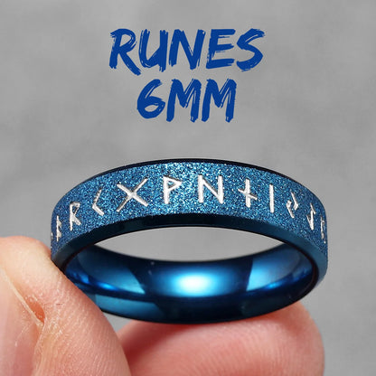 Viking Runes Simple Matte Shiny Stainless Steel Men Rings Punk New In For Male Women Fashion Jewelry Creativity Gift Wholesale