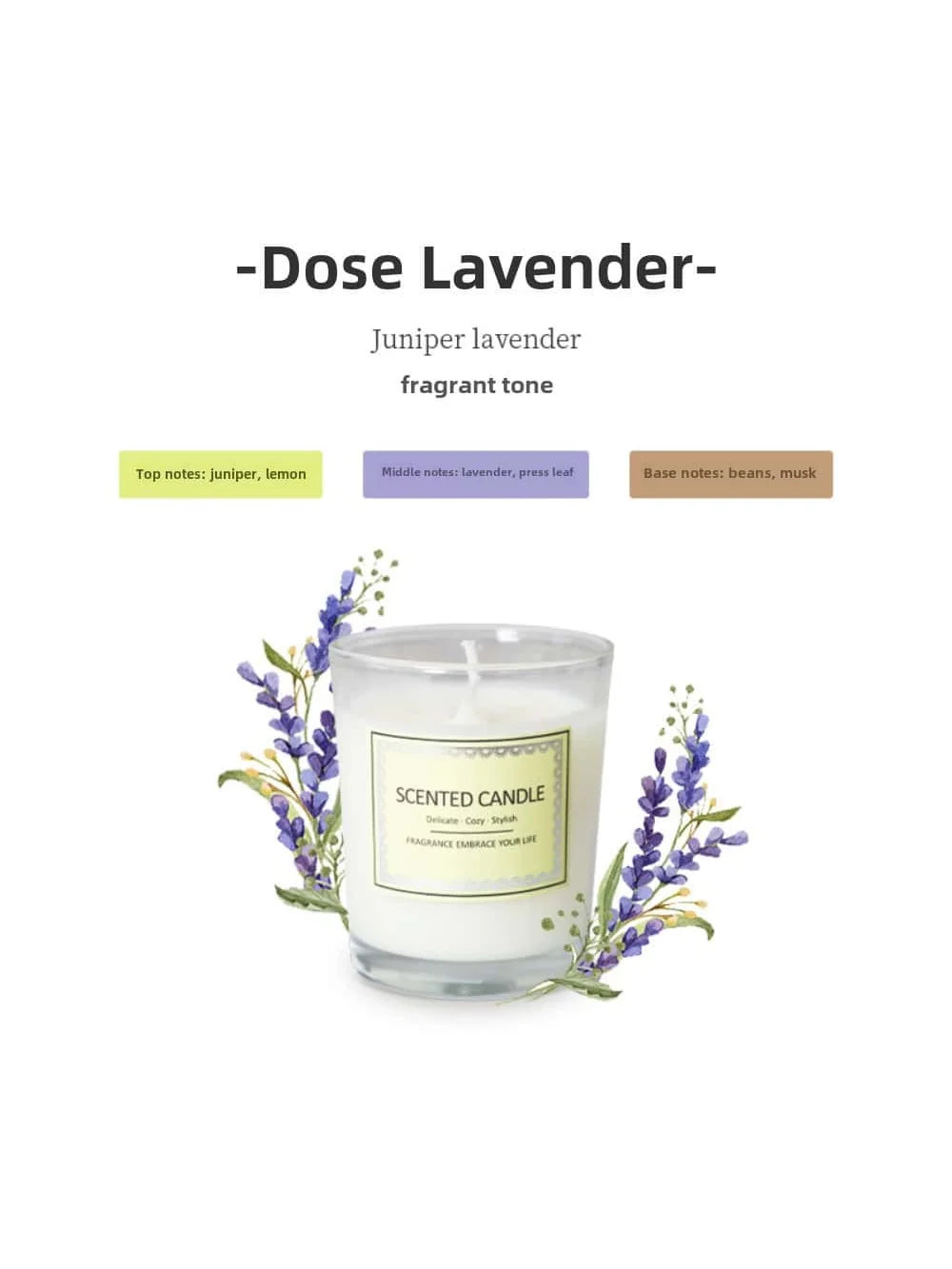 Candle Fragrance Atmosphere Companion Gift Hotel Clubhouse Smoke free Aromatherapy Candles