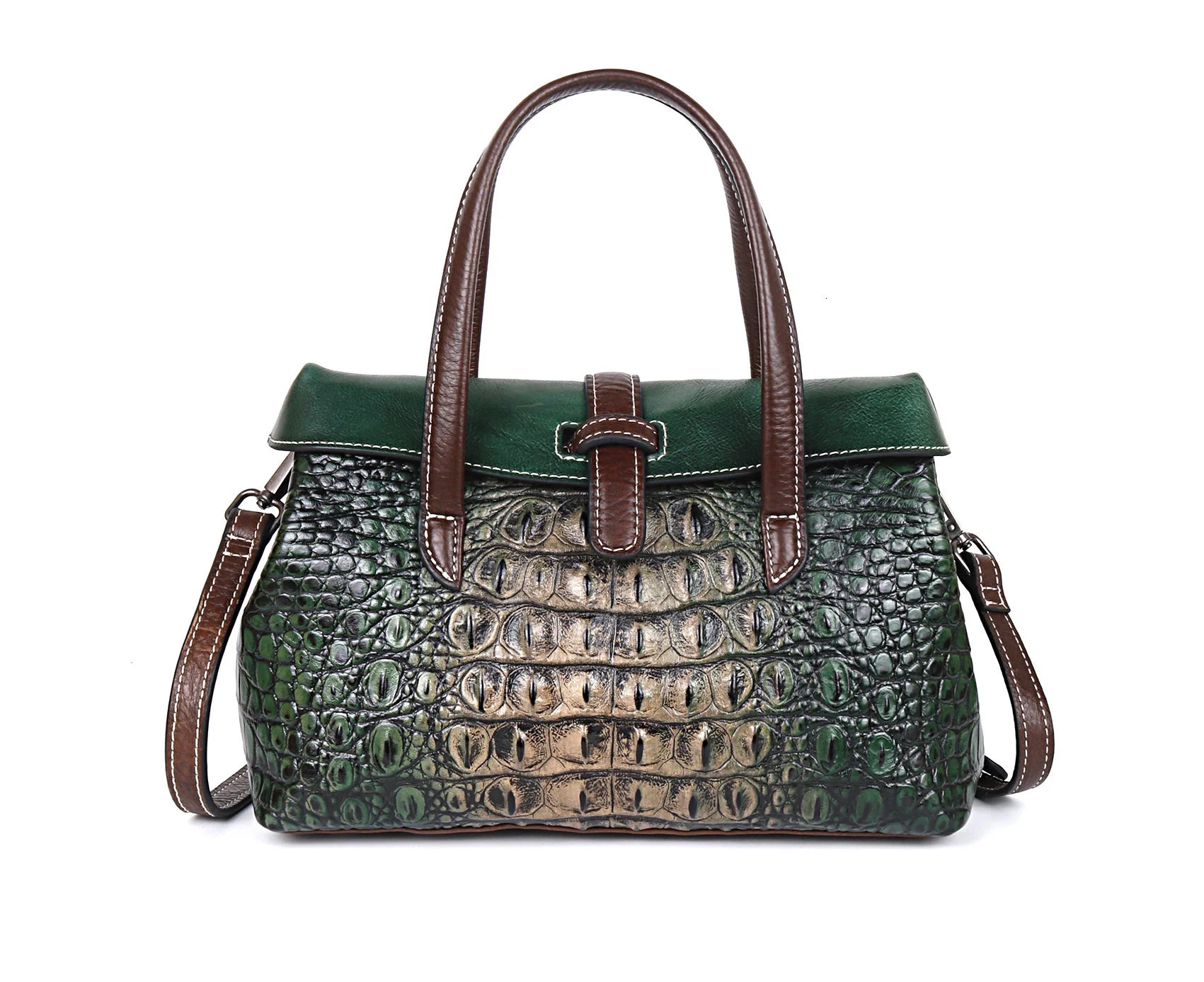 MOTAORA Green Small Women Shoulder Bags Genuine Leather Designer Handbags For Ladies Luxury Alligator Handbag For Phone Bag 2025