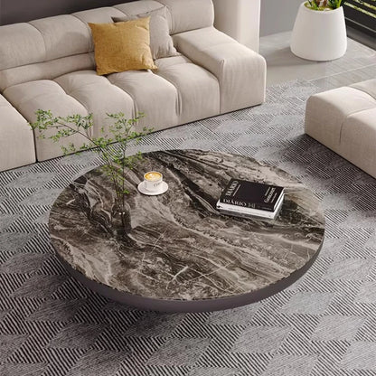 Italian Luxury Coffee Table Round Minimalist Living Room Aesthetic Coffee Table Service Simple Mesa Auxiliar Home Furniture