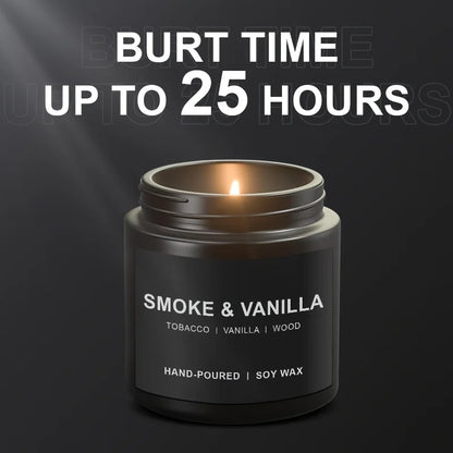 Gift for Men's SMOKE & VANILLA Aromatherapy Candles, Men's Candle Set, Home Aromatherapy Candles, Men's Gifts, 1 or 4-piece set