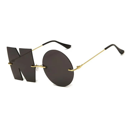 “NO”！ Styling Sunglasses FASHION Sunglasses Metal Eyeglass Frame Colorful Eyeglass Lenses Alien Glasses | Kimlud...