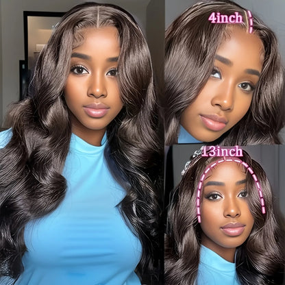 Body Wave Lace Front Human Hair Wigs 200 Density 13x4 Glueless Body Wave Human Hair Wigs For Woman 13x6 HD Lace Human Hair Wig - Kimlud