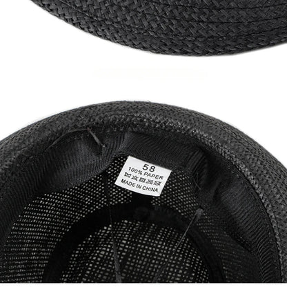 Women Beach Hats in Spring Summer British European and American Jazz Hats Men Fedoras Straw Hats Outdoor Travel Bucket...