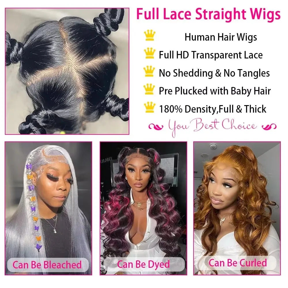 250 Density Invisible Strap Full Hd Lace Glueless Wig Human Hair Raw Vietnamese Bone Straight Lace Front Human Hair Wigs