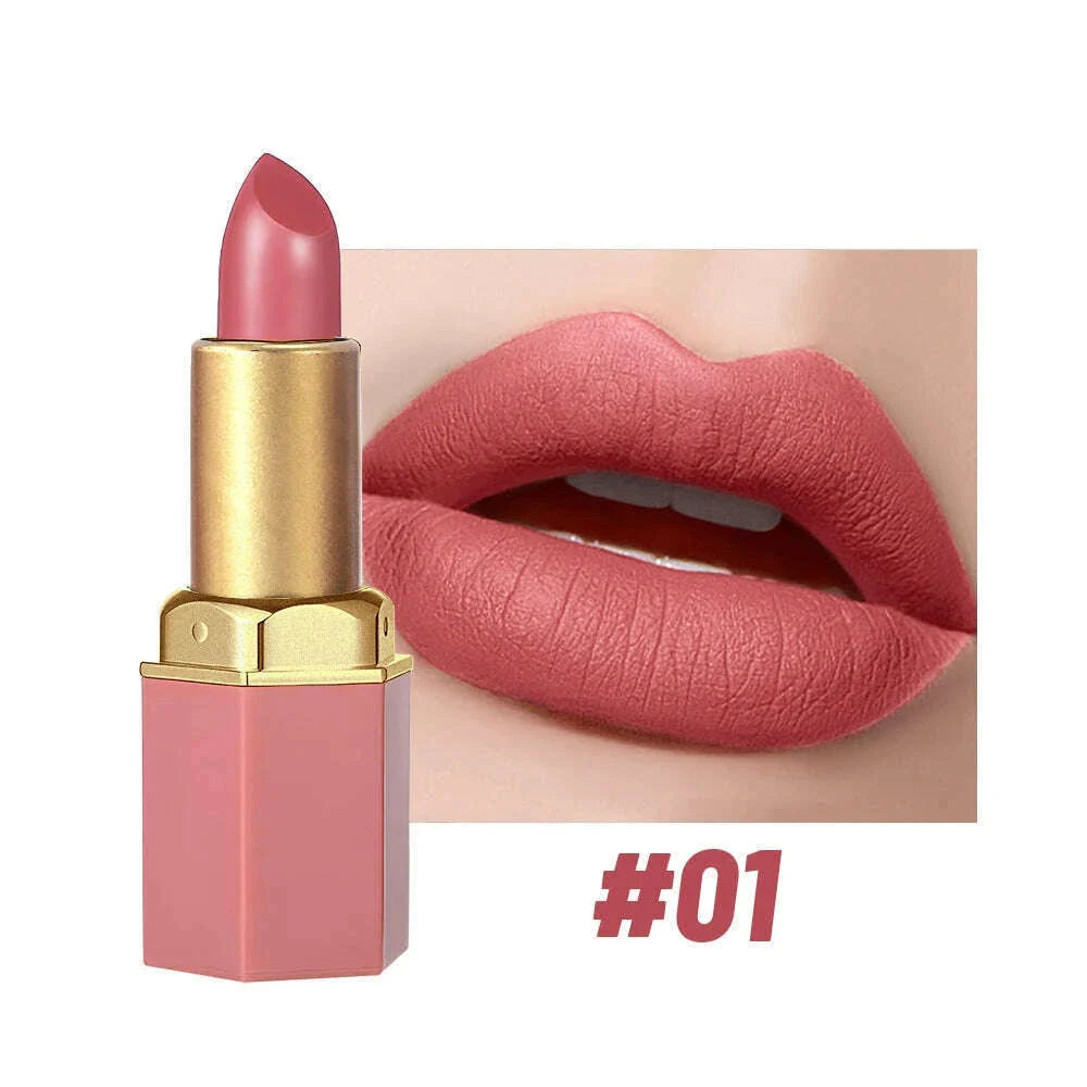 SAM SUGAR 6-Color Matte Lipstick ,  Non-Stick Cup Long-Lasting Velvet Finish, Smooth Matte Lip Color Waterproof Smudge-proof