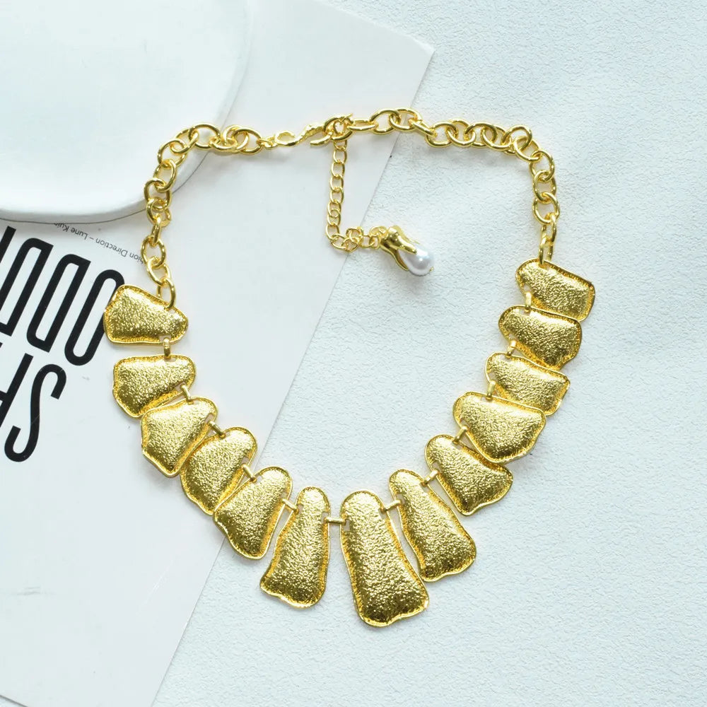 Handmade Exaggerated Women's Multi Metal Alloy Abstract Geometric Choker Necklace Jewelry Fashion Party Show Dress...
