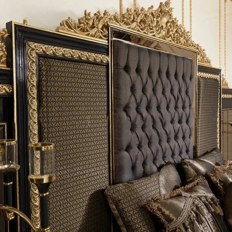 Apartment Solid Wood Bed Double Nordic Modern Princess European Bed Confortable High Quality Wedding Muebles Bedroom Furniture - Kimlud