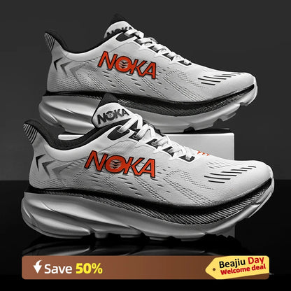 Marathon Carbon Plate Air Cushion Men Sports Running Shoes Breathable Lightweight Women's Comfortable Athletic Nonskid Sneakers - Kimlud